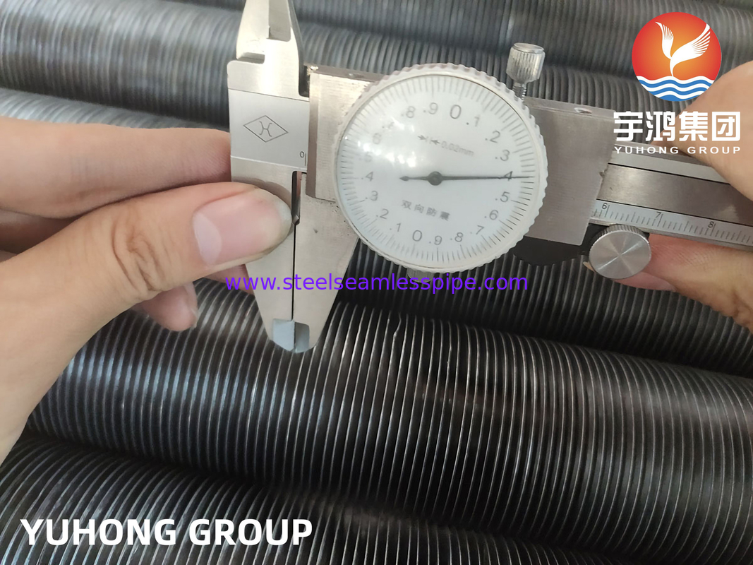 ASME SA179 Tipo di tubo a pinna incorporato con pinne di alluminio A1060 Passato il test di trazione