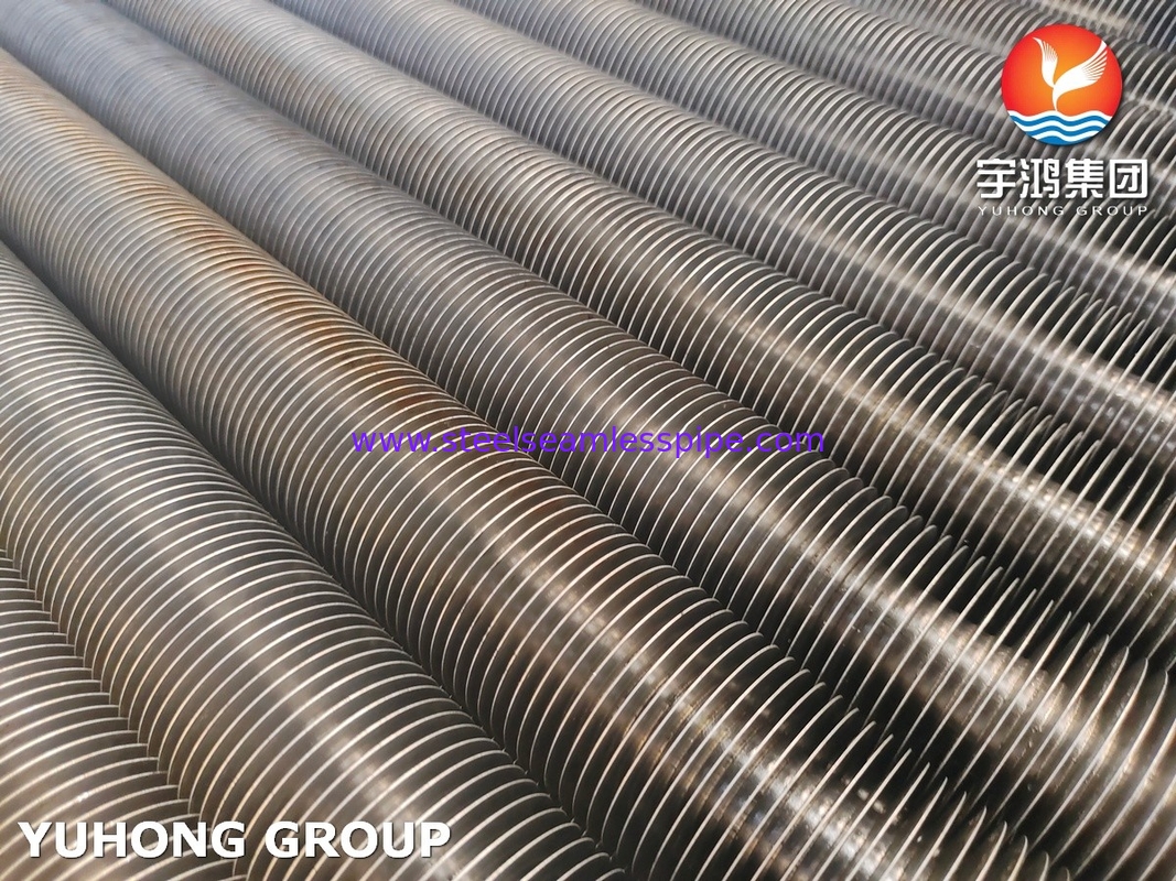 ASTM A179 Tubo a pinna incorporato in acciaio alluminio carbonio per scambiatori di calore e sistemi di raffreddamento