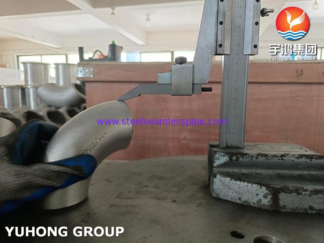 ASTM A403 / ASME SA403 WP316 / WP316L Acciaio inossidabile senza saldatura senza saldatura con montatura a 90 gradi gomito B16.9