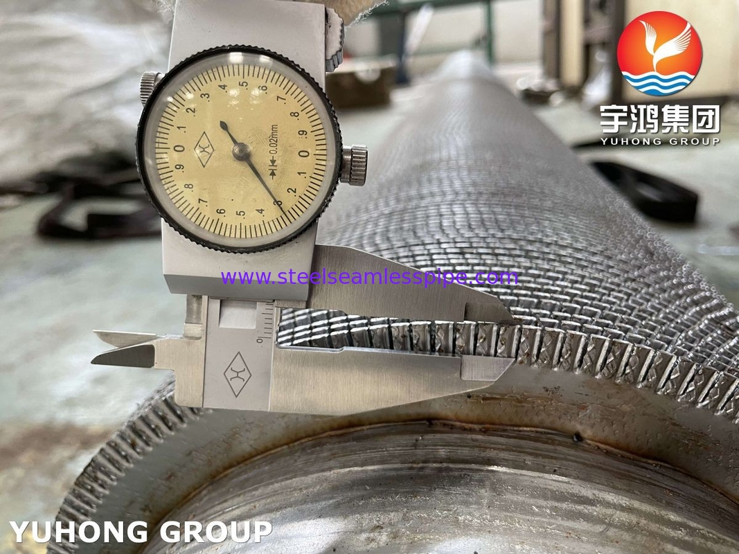 ASME SA312 TP347 Tubo serrato HFW in acciaio inossidabile con fascia di pinna inossidabile per economizer