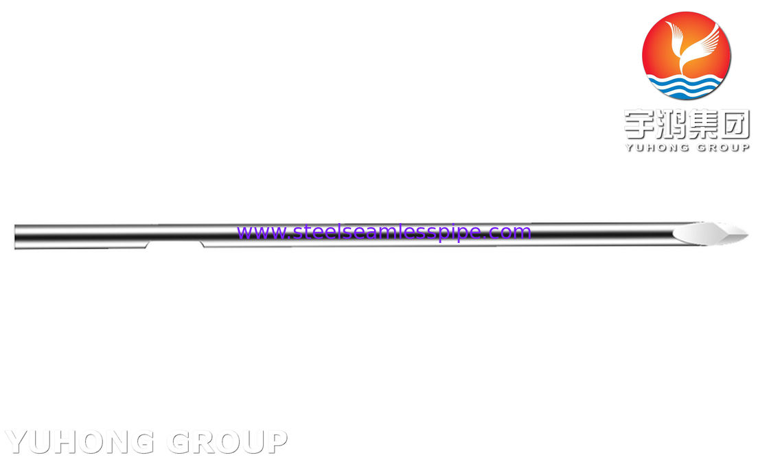 30G in acciaio inossidabile Lancet di sangue a scanalatura, Bevel Solid Tip Needle Tube per la raccolta del sangue, ISO9626