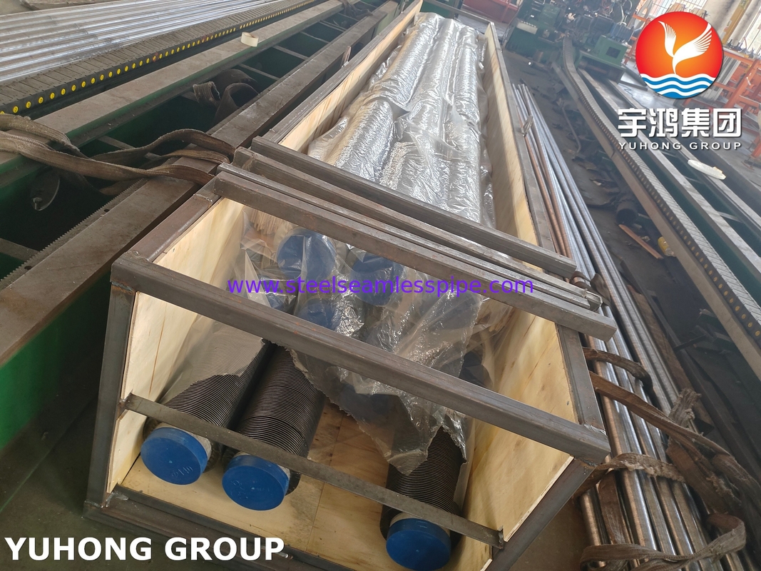 ASME SA312 TP347H Stainless Steel Seamleess Pipe With SS Fin Strip For Heater