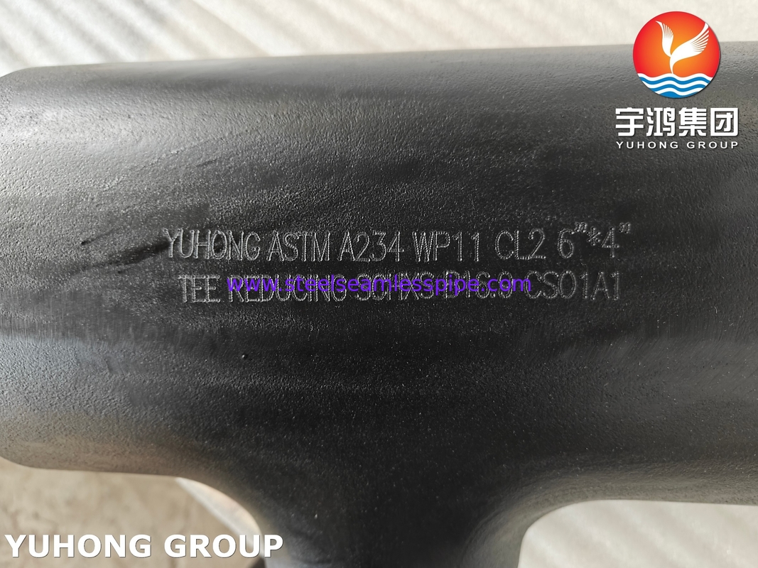 ASTM A234 WP11 CL2 Alloy Steel Reducing Tee ASME B16.9 Buttweld Pipe Fittings