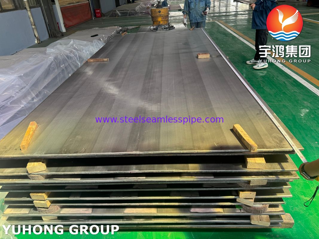 Piastra rivestita da esplosivo ASME SA516 Gr.70 Rivestimento in acciaio al carbonio ASME SB127 Monel 400