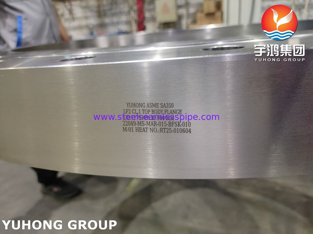 Flangia forgiata in acciaio legato ASTM A350 / ASME SA350 LF2 Classe 1 B16.5 per basse temperature