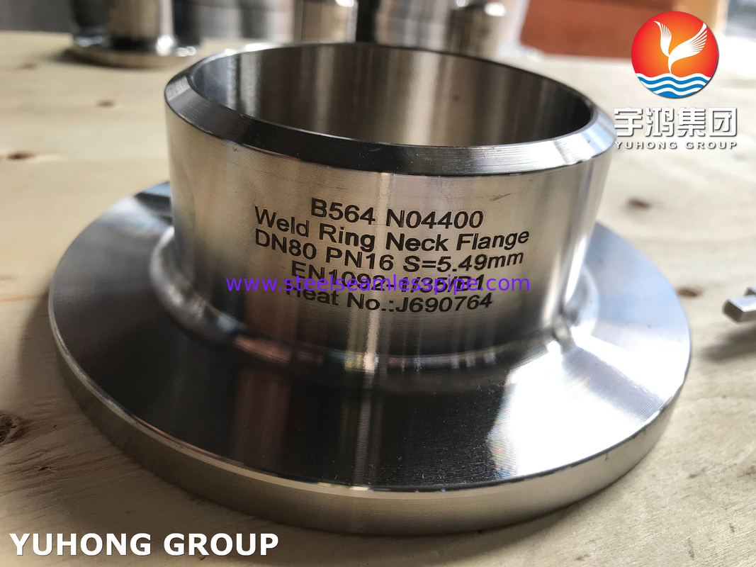 N04400 Flanche WNRF Conformi alla norma ASTM B564 Flanche resistenti alla corrosione ad alte prestazioni