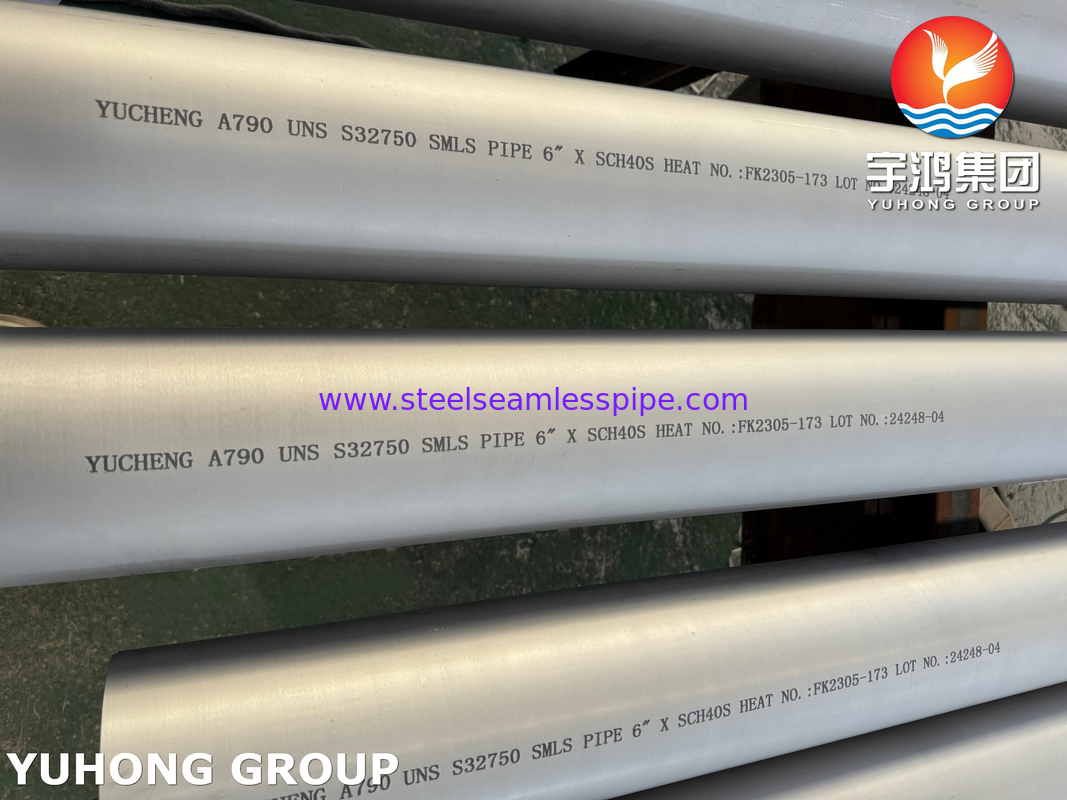 ASTM A790 UNS S32750 Tubo in acciaio inossidabile austenitico super duplex senza saldatura per applicazioni di petrolio e gas