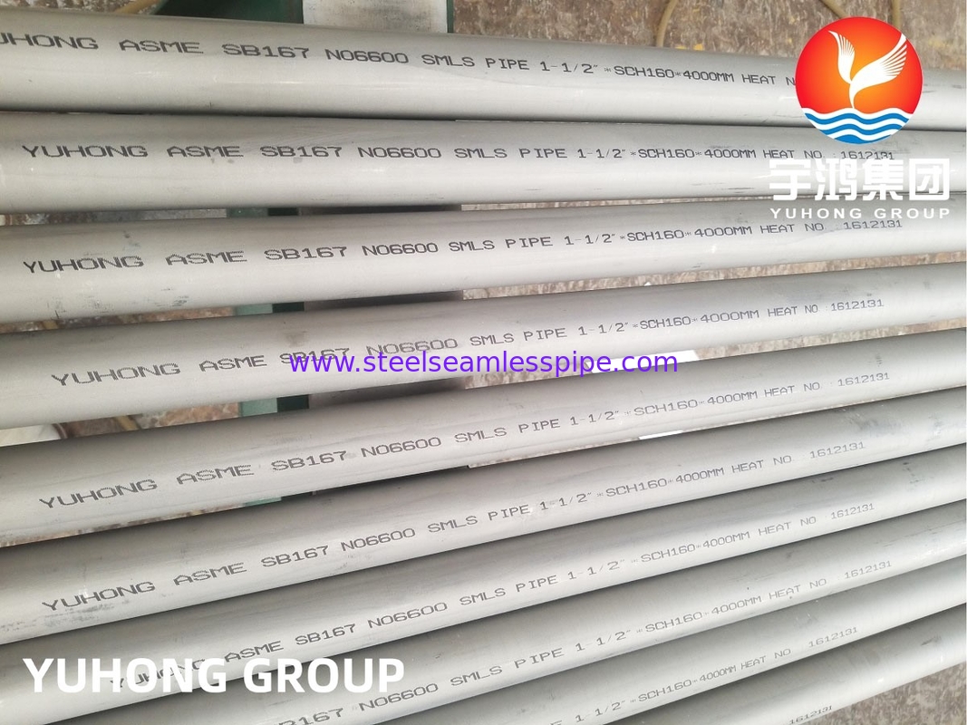 ASME SB167 Lega 600 / N06600, Tubo in lega Nichel-Cromo-Ferro, utilizzato nell'industria chimica e aerospaziale