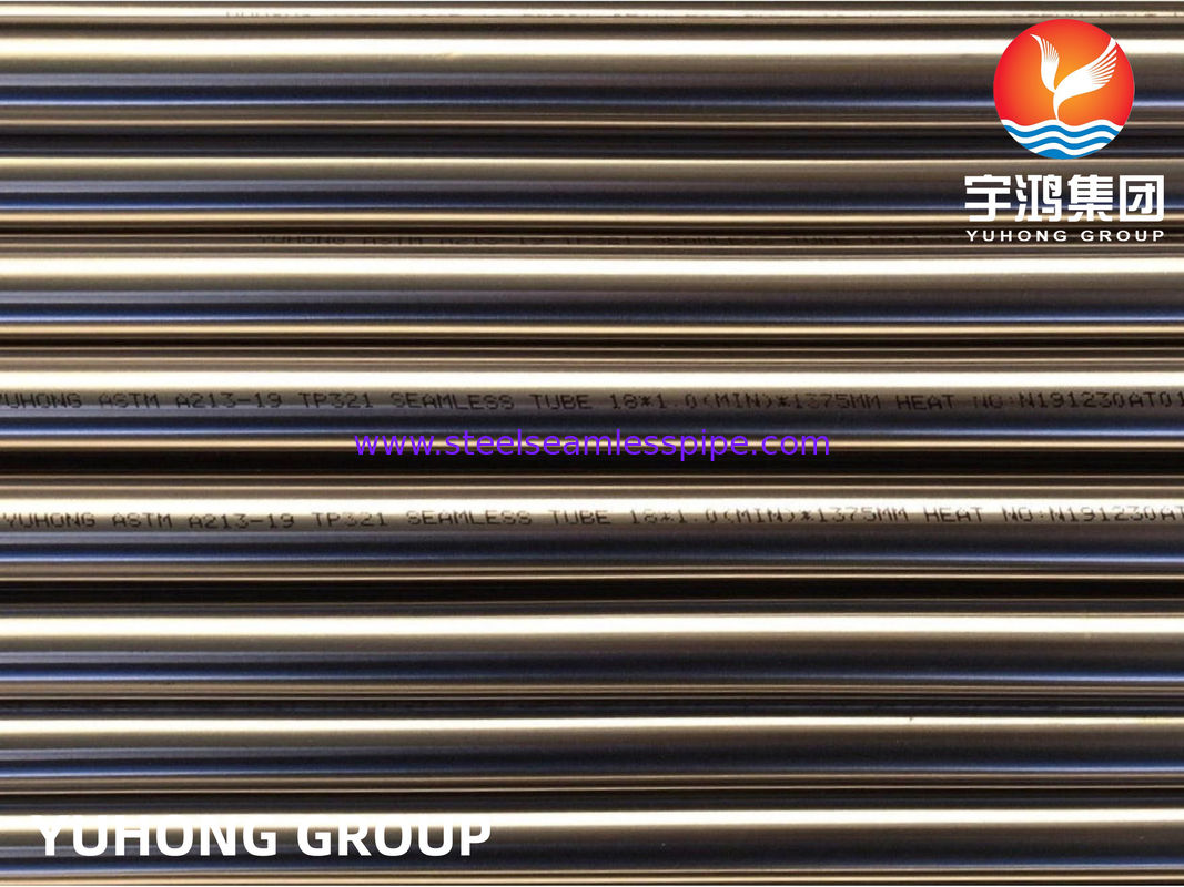ASME SA213 TP321 Tubo luminoso BA per alte temperature nell'industria alimentare