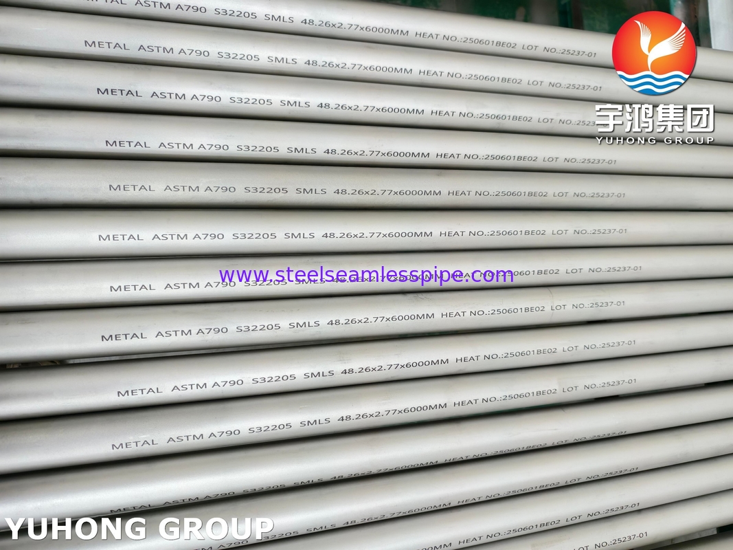 Tubo in acciaio inossidabile duplex senza saldatura ASTM A790 S32205 ad alta resistenza e resistente alla corrosione per applicazioni offshore