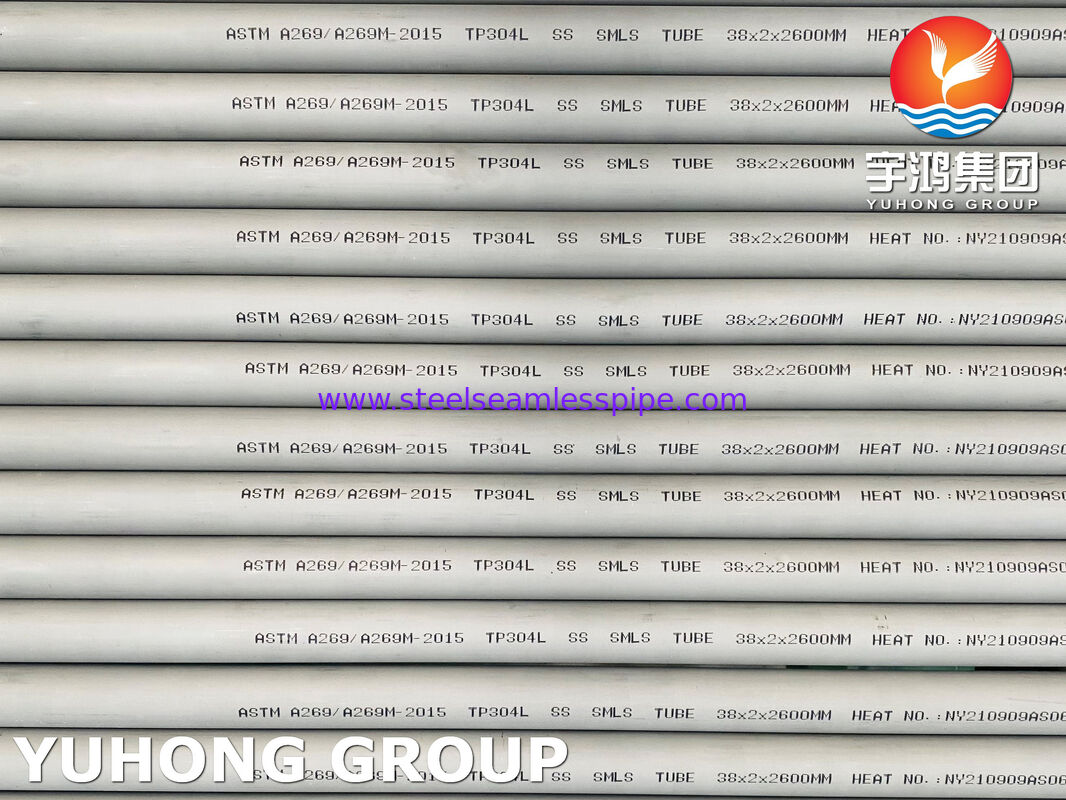 Tubo senza saldatura in acciaio inossidabile ASTM A269 TP304L / 03Х18Н11 per servizi corrosivi