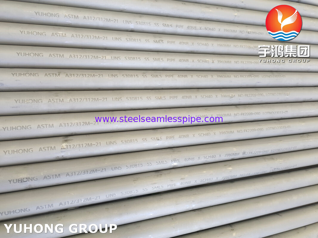 Tubo senza saldatura in acciaio inossidabile ASTM A312 S30815 / 253MA / EN 1.4835 per applicazioni ad alta temperatura