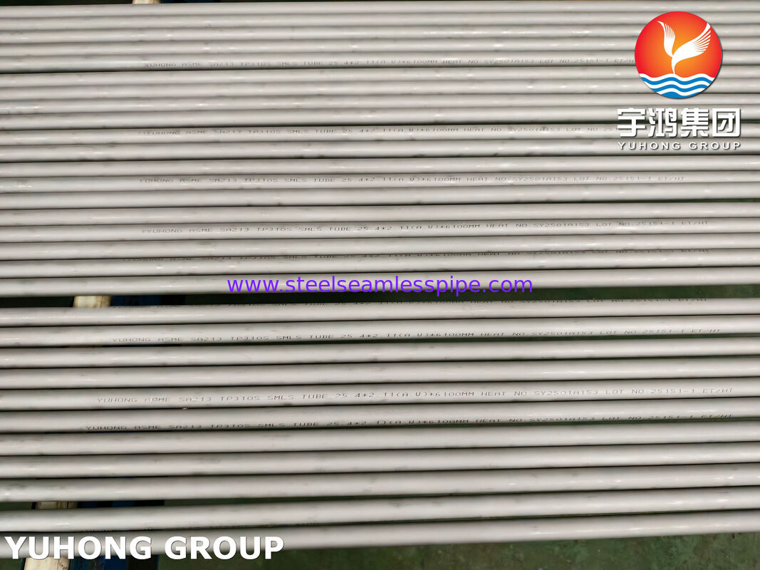 ASTM A213 TP310S Tubo senza cuciture in acciaio inossidabile austenitico ad alta temperatura e resistente alla corrosione per caldaie e forni