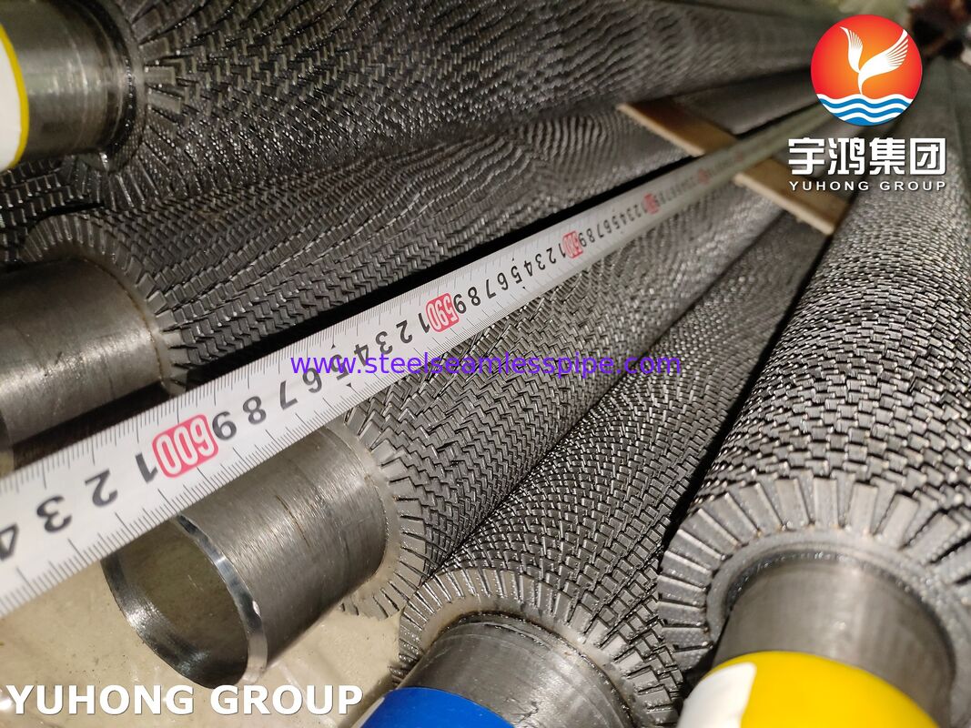 Tubi alettati seghettati | Saldati ad alta frequenza | Tubo base T22 e alette in acciaio al carbonio per HRSG / Caldaia