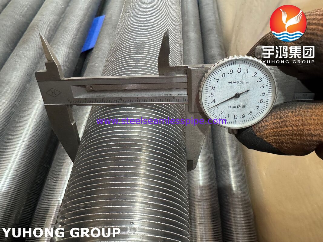 Tubo a pinne estruso - base in acciaio al carbonio ASTM A179 / pinne in alluminio 1060 per scambiatori di calore