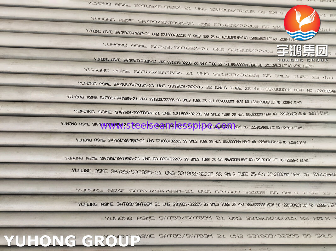 ASTM A789 S31803 & S32205 Tubo saldato senza saldatura in acciaio inossidabile duplex per l'industria