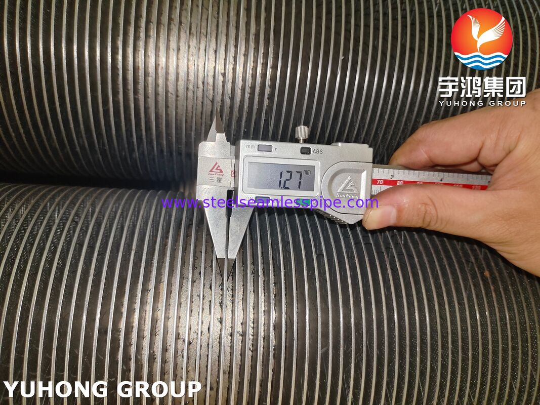 ASTM A376 TP347H Fin Tube CS, tubo composito resistente alle alte temperature (base CS + TP347H Fin)