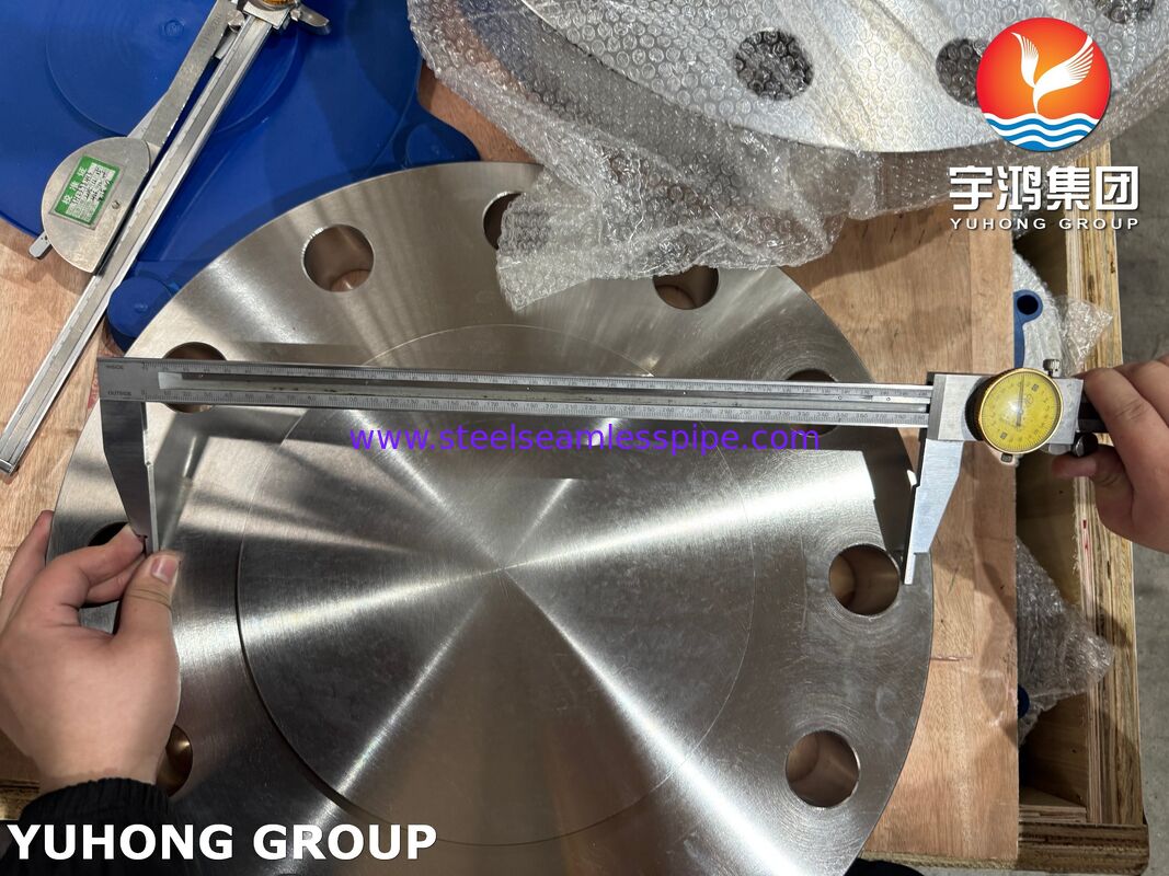 Flangia cieca ASTM A182 F51 Duplex 2205 ASME B16.5 BLRF Flangia in acciaio duplex