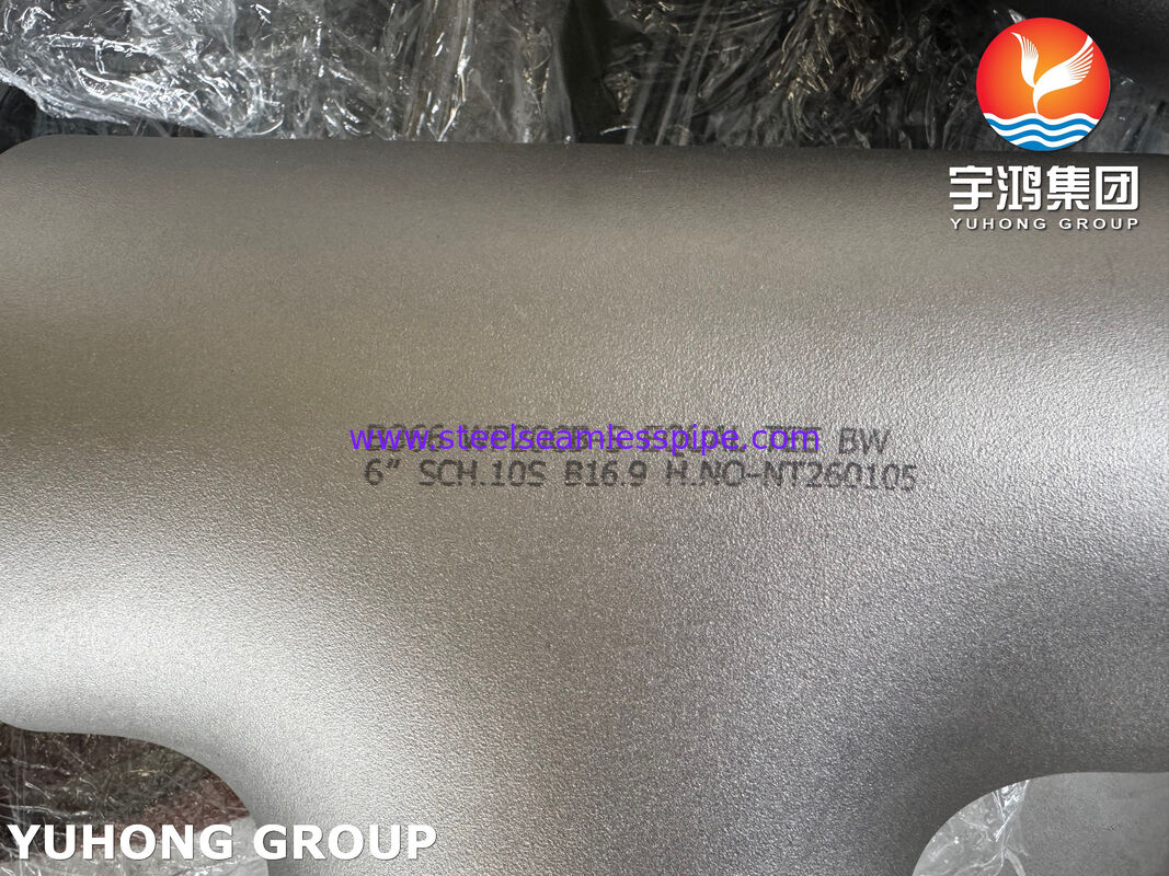 ASTM B366 N08810 Incoloy 800H Nickel Alloy Tee Uguale per Tubazioni ad Alta Temperatura