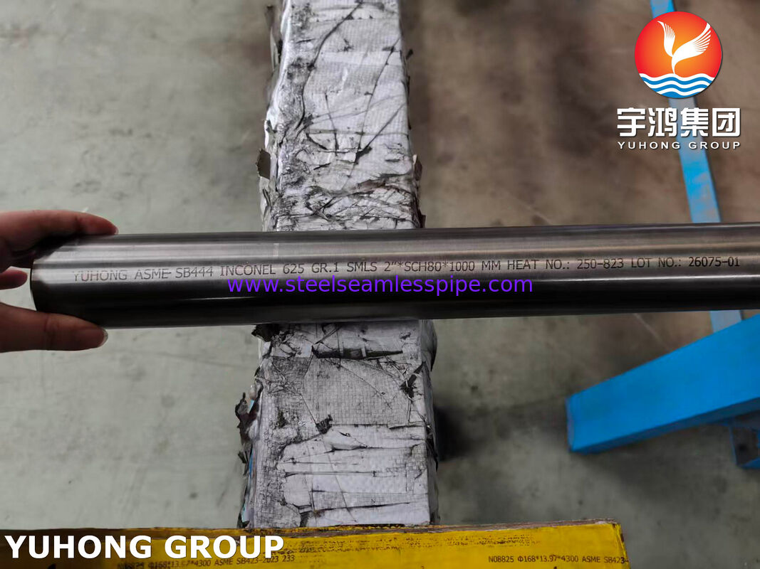 Tubo in lega di nichel ASME SB444 Inconel 625 GR.1 2'*SCH80*1000MM