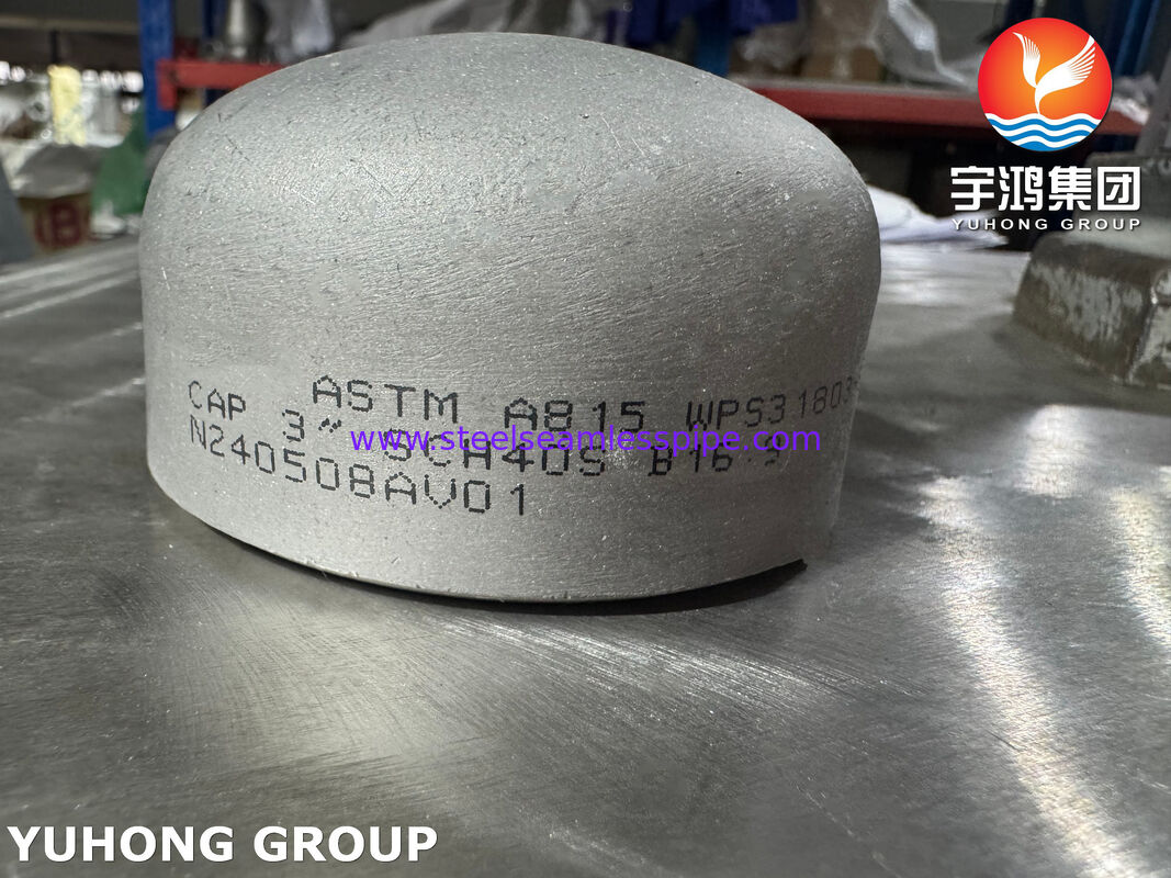 ASTM A815 WPS31803 Tappo duplex per tubi in acciaio inossidabile Tappo duplex 2205 Fittings per tubi Tappo terminale