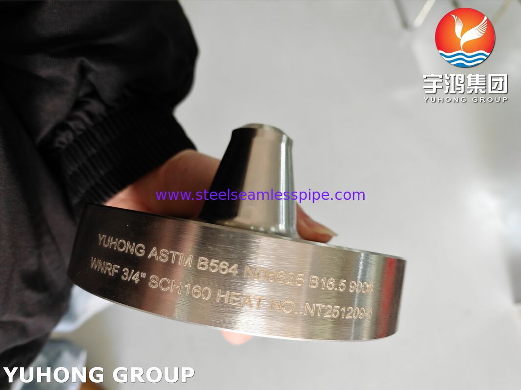 Flancella di lega di nichel 625 ASTM B564 UNS N06625 Inconel 625 Flancella di collo di saldatura WNRF Flancella