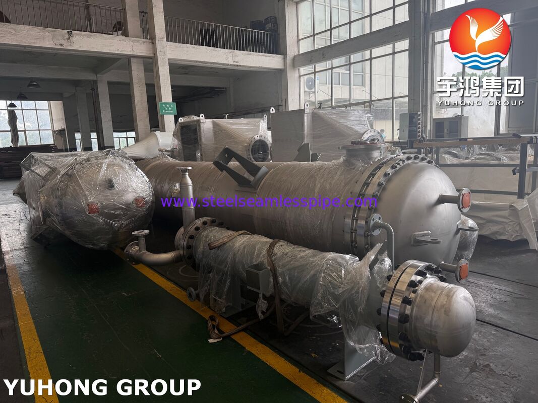 ASME SB516 Condensatore a rivestimento a guscio e tubo di scambiatori di calore Monel400 per torre atmosferica