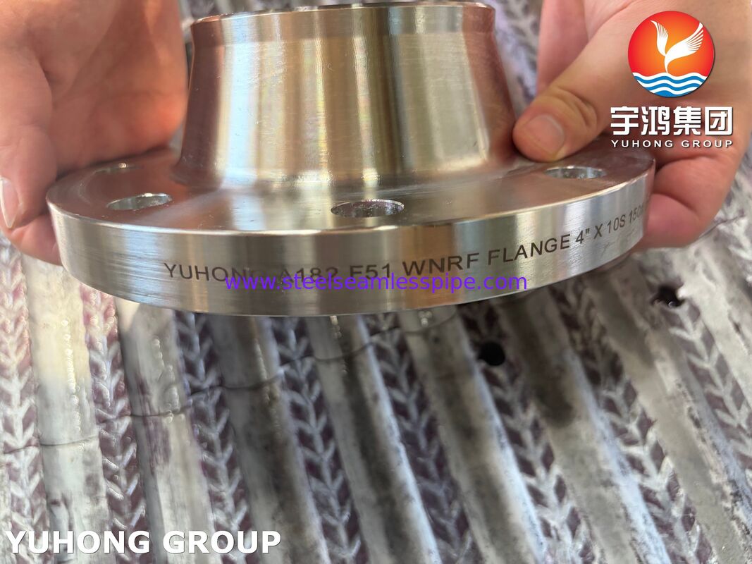 Flangia ASTM A182 F51 UNS S31803 Duplex Acciaio Weld Neck Flangia Forgiata WNRF Flangia