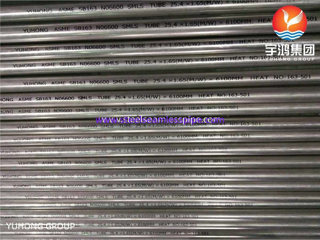 Tubo in lega di Nicke Inconel 600 Tubo senza cuciture per scambiatori di calore SB163 UNS N06600