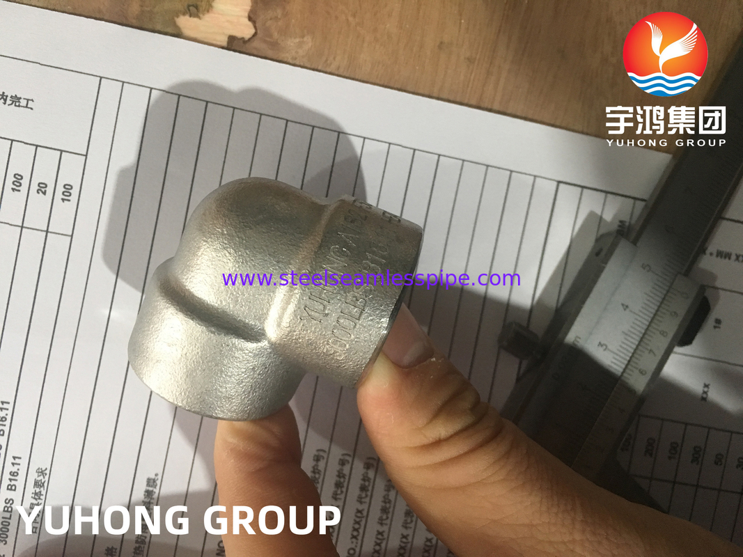 Gomito forgiato ASME B16.11 di Welde dell'incavo del montaggio A182 F304 3000LB di acciaio inossidabile