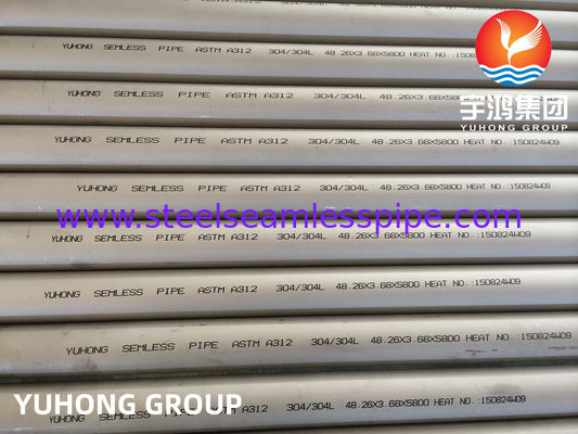 ASTM A312 TP304, TP304L Tubo senza cuciture in acciaio inossidabile per l'industria chimica
