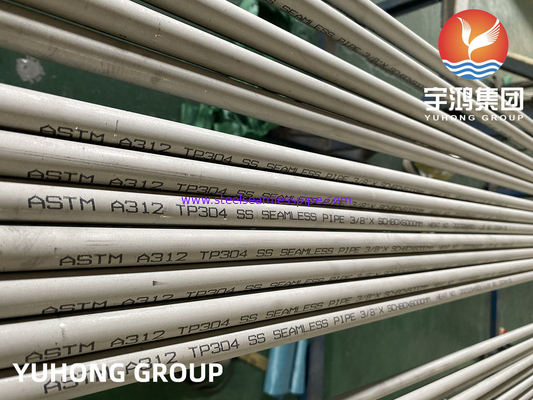 ASTM A312 TP304 Tubo senza cuciture in acciaio inossidabile inossidato e ricoperto