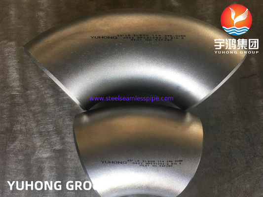ASTM gomito di acciaio inossidabile del duplex WPS31254/254SMO di A403 gomito della LR da 45 gradi