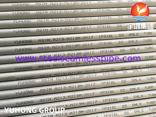 ASME SA213 TP316L 35x2x8000MM Tubo di caldaia in salamoia senza cuciture per scambiatori di calore