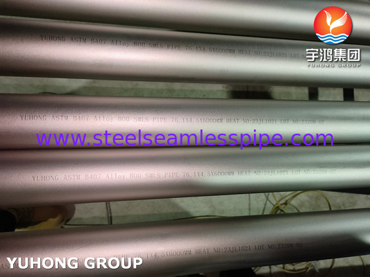 ASTM B407 ASME SB407 UNS N08810 Lega 800 Lega NICKELLA TUBO SEAMLESS ABS APPROVATO