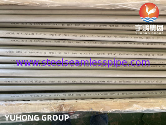 ASTM A213 TP304 scambiatori di calore senza saldature e tubi per forni in acciaio inossidabile