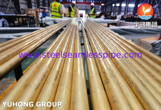 C68700 Tubo senza cuciture in lega di rame ASTM B111 per scambiatori di calore SGS approvato