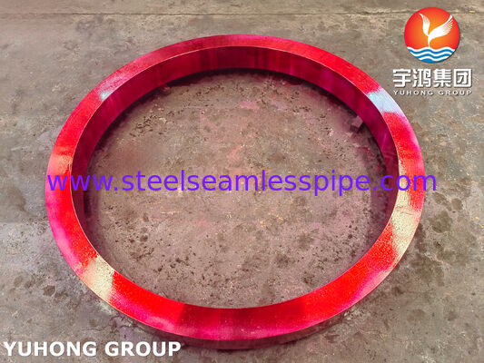 ASME SB171 C70600 Ghiera pesante in rame-nichel per tubi di grandi scambiatori di calore e connessione di mantello con diametro esterno 1464 mm x diametro interno 1277 mm x 132 mm