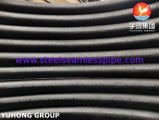 PIPE senza saldature di acciaio in lega A335 P22 PIPE BEND per pareti a membrana