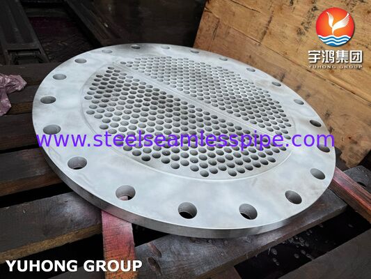 ASME SA240 SS304 Piastra Tubiera Scambiatore di Calore Forata di Precisione CNC per Servizio Petrolchimico Resistente alla Corrosione