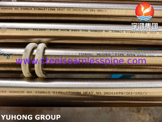 ASTM B464 UNS N08020 CARPENTER 20 NICKEL ALLOY TUBE SOLDATA NS143