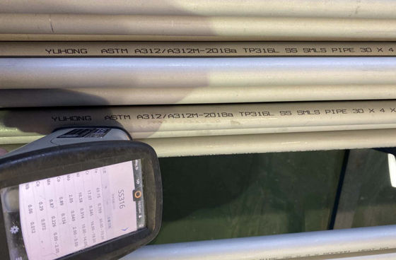 Tubo senza cuciture di acciaio inossidabile di ASME SA312 TP316L