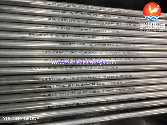 Tubo senza saldatura d'acciaio 25*2*6000mm di ASTM B622 C22 UNS N06022 Hastelloy