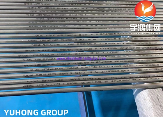 Dimensione marinata e temprata del tubo senza saldatura di acciaio inossidabile di ASTM A269/ASME SA269 TP316L: 10*0.65*6000mm