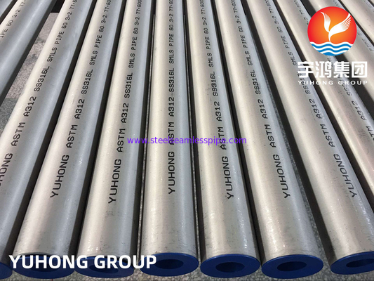 ASTM A312/ASTM tubo senza cuciture di acciaio inossidabile TP316/316L di A511 (1,4404) hanno marinato la certificazione temprata dell'ABS