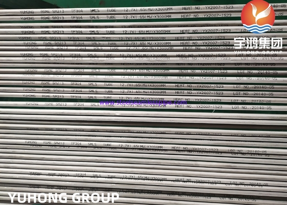 ASME SA213 TP304, 1.4301, S30400 Tubo senza cuciture in acciaio inossidabile per scambiatori di calore