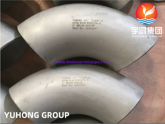 Gomito LR B16.9 di ASTM B366 WPHC276-S DN100 Sch10s 90Deg