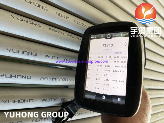 TUBO SENZA CUCITURE DI ACCIAIO INOSSIDABILE DI ASTM A312 ASME SA312 TP310S S31008