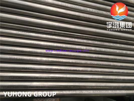 ASTM B167, ASME SB167 Inconel 601 UNS N06601 Tubo senza saldatura in acciaio di lega di nichel
