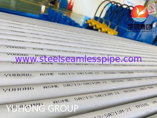 Tubo senza saldatura in acciaio inossidabile resistente alla corrosione ASME SA213 TP316L per caldaie e scambiatori di calore con dimensioni personalizzate